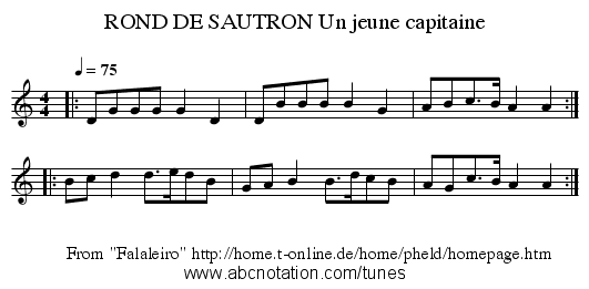 ROND DE SAUTRON Un jeune capitaine - staff notation