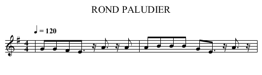 ROND PALUDIER - staff notation