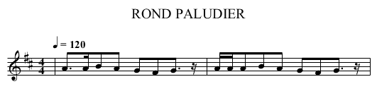 ROND PALUDIER - staff notation