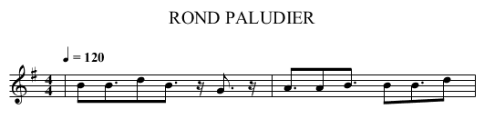 ROND PALUDIER - staff notation