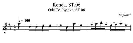 Ronda. ST.06 - staff notation