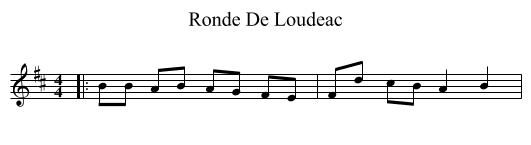 Ronde De Loudeac - staff notation