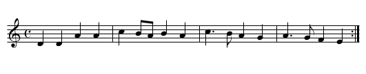 Ronde - Mon Amy - staff notation