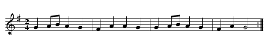 Rondeau de Samatan - staff notation
