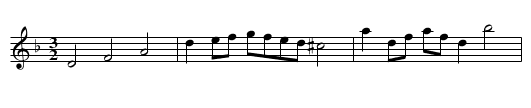 Rondeau from Abdelazer - staff notation