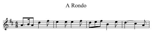 Rondo, A - staff notation
