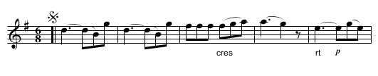 Rondo Andantino - staff notation