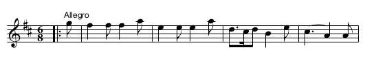 Rondo in the Overture to Rossina.2voices RH.053 - staff notation