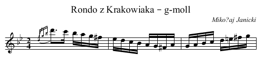 Rondo z Krakowiaka – g-moll - staff notation