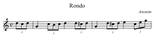 Rondo - staff notation