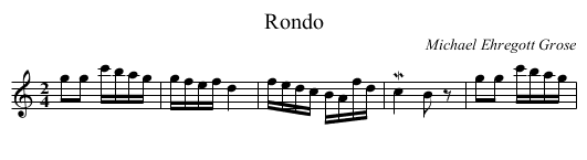 Rondo - staff notation