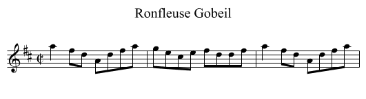 Ronfleuse Gobeil - staff notation