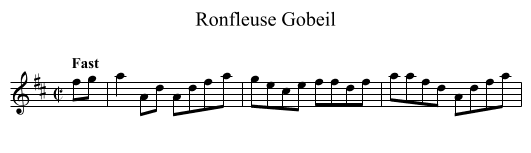 Ronfleuse Gobeil - staff notation