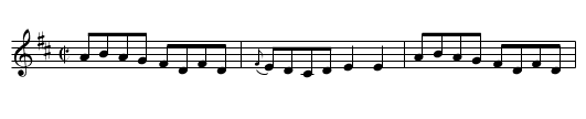 Ronfluese gigue, La - staff notation