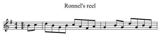 Ronnel's reel - staff notation