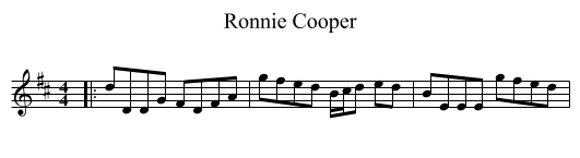 Ronnie Cooper - staff notation