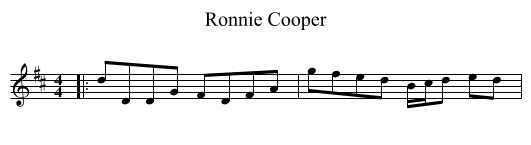 Ronnie Cooper - staff notation