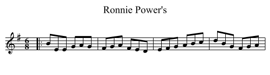 Ronnie Power's - staff notation