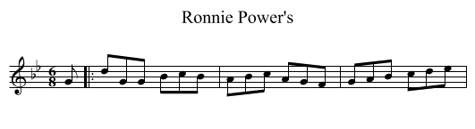 Ronnie Power's - staff notation