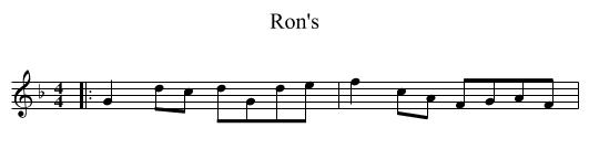 Ron's - staff notation