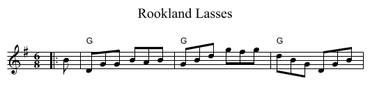 Rookland Lasses - staff notation
