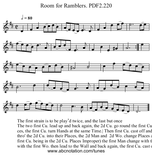 Room for Ramblers. PDF2.220 - staff notation