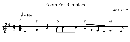 Room For Ramblers - staff notation
