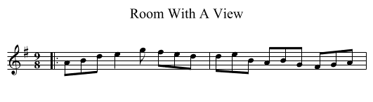 Room With A View - staff notation