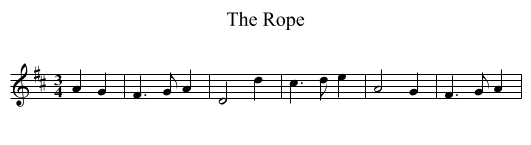 Rope, The  - staff notation
