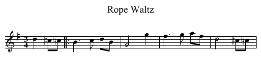 Rope Waltz - staff notation