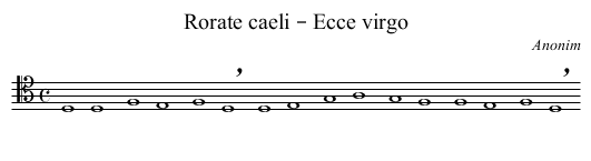 Rorate caeli – Ecce virgo - staff notation
