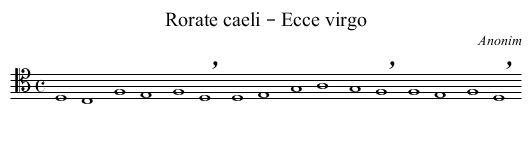 Rorate caeli – Ecce virgo - staff notation
