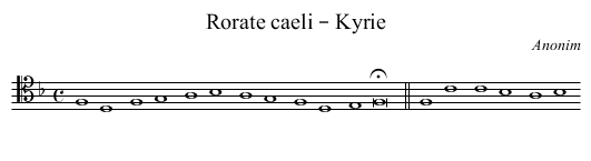 Rorate caeli – Kyrie - staff notation