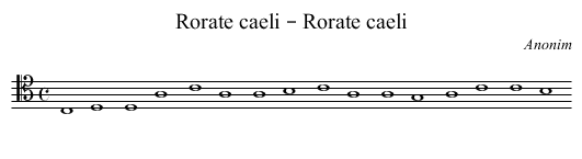 Rorate caeli – Rorate caeli - staff notation