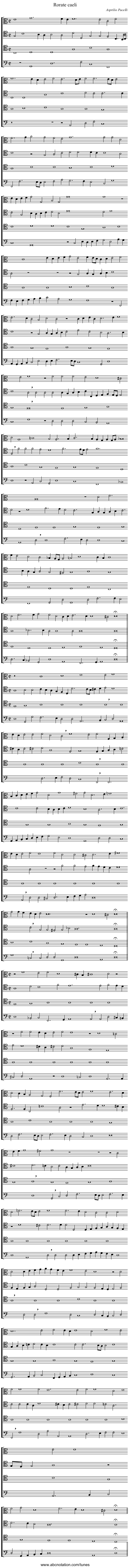 Rorate caeli - staff notation
