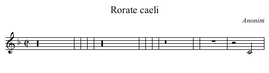 Rorate caeli - staff notation