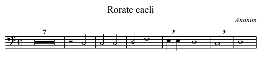 Rorate caeli - staff notation