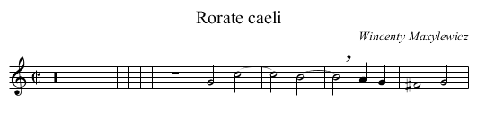 Rorate caeli - staff notation