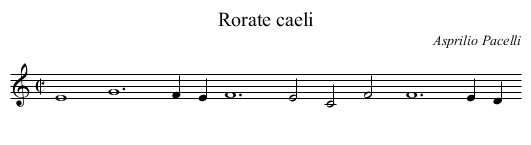 Rorate caeli - staff notation