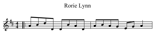 Rorie Lynn - staff notation