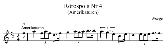 Rörospols Nr 4 - staff notation