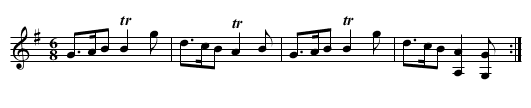 Rory Dall's Port [1] - staff notation