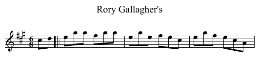 Rory Gallagher's - staff notation