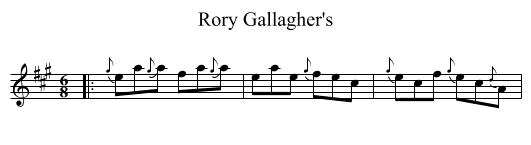 Rory Gallagher's - staff notation