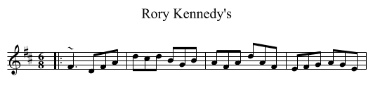 Rory Kennedy's - staff notation
