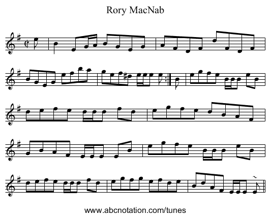 Rory MacNab - staff notation