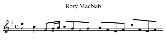 Rory MacNab - staff notation