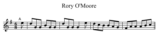 Rory O'Moore - staff notation