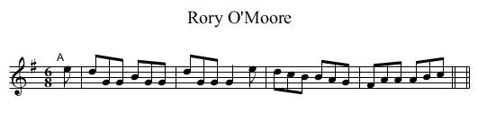 Rory O'Moore - staff notation