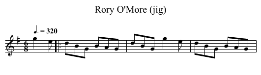 Rory O'More (jig) - staff notation